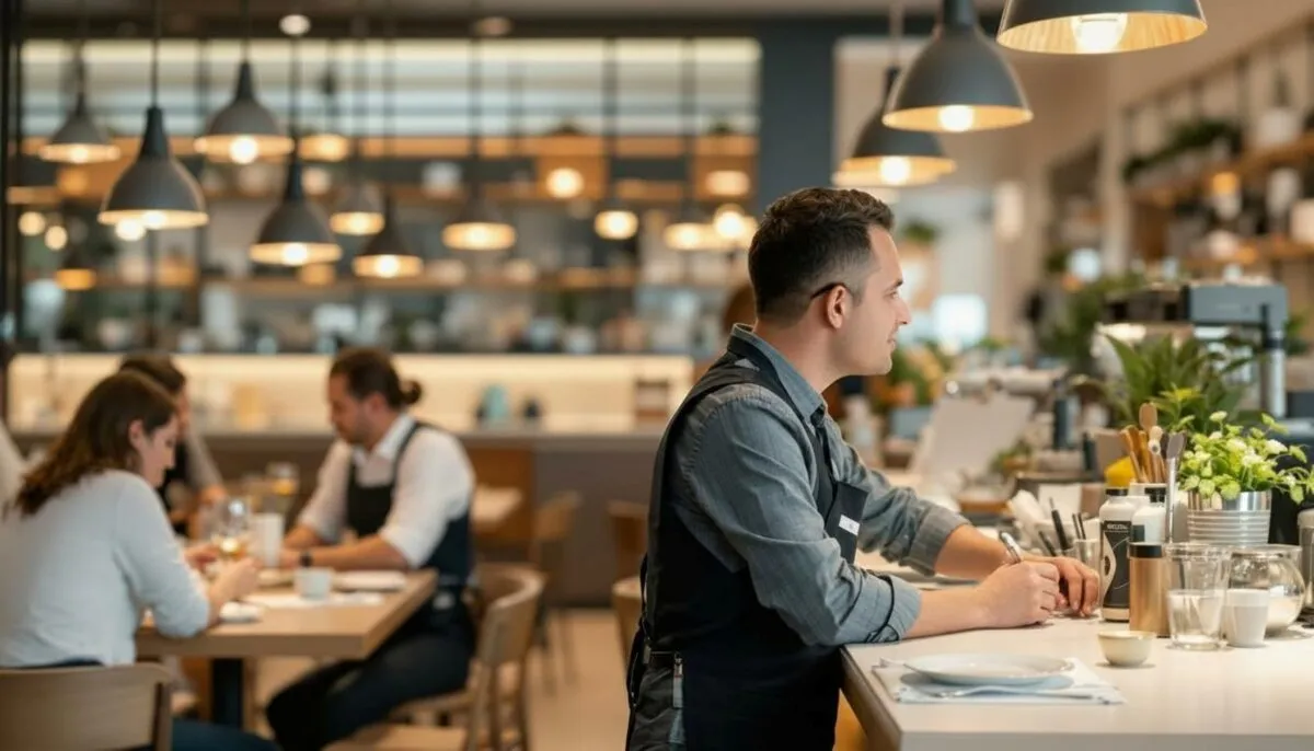 Imagen de un restaurante en México con clientes y personal aplicando prácticas responsables y protocolos de calidad.