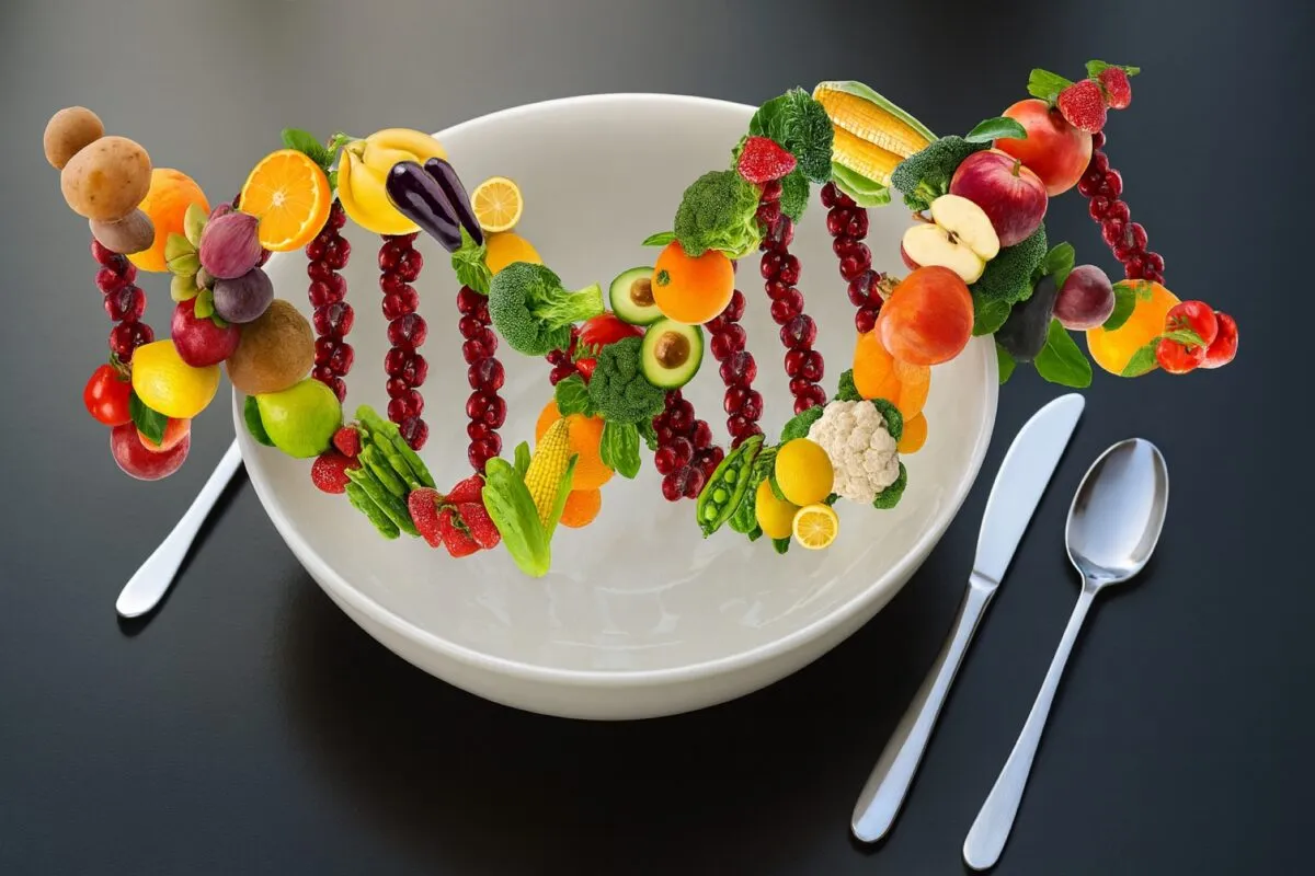 Mujer en consulta nutricional recibiendo resultados de test genético para personalizar su dieta en España