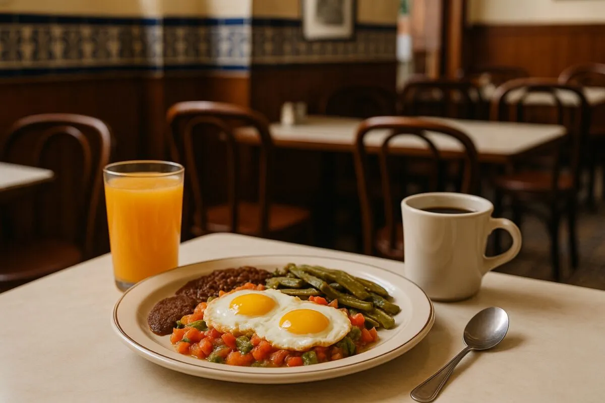 Platillo saludable en Café La Blanca en el Centro Histórico de la Ciudad de México