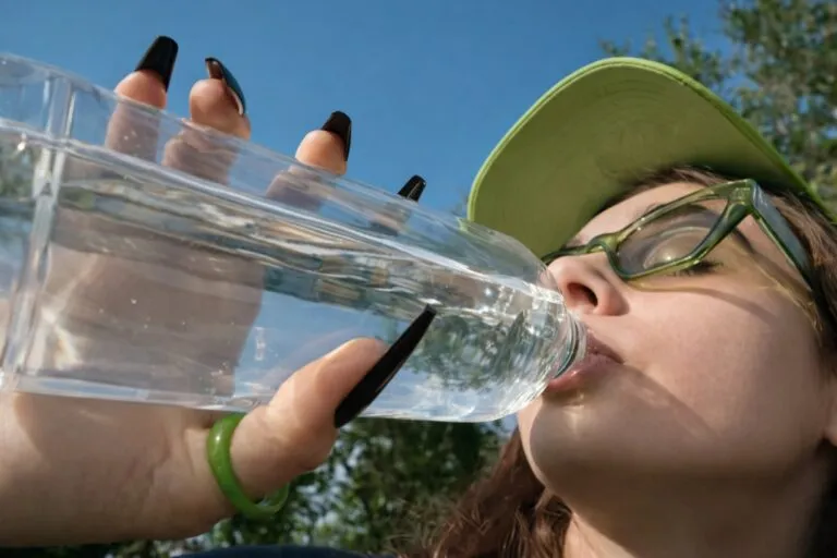 Hidratación en ondas de calor con agua y frutas frescas para cuidar la salud