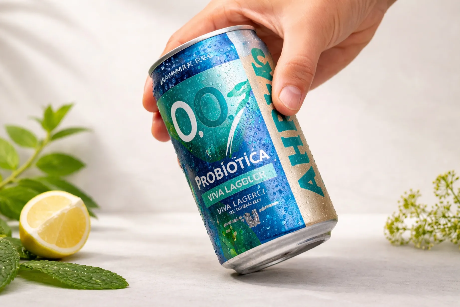 cerveza probiótica con bajo alcohol y microorganismos vivos enfocada en salud digestiva