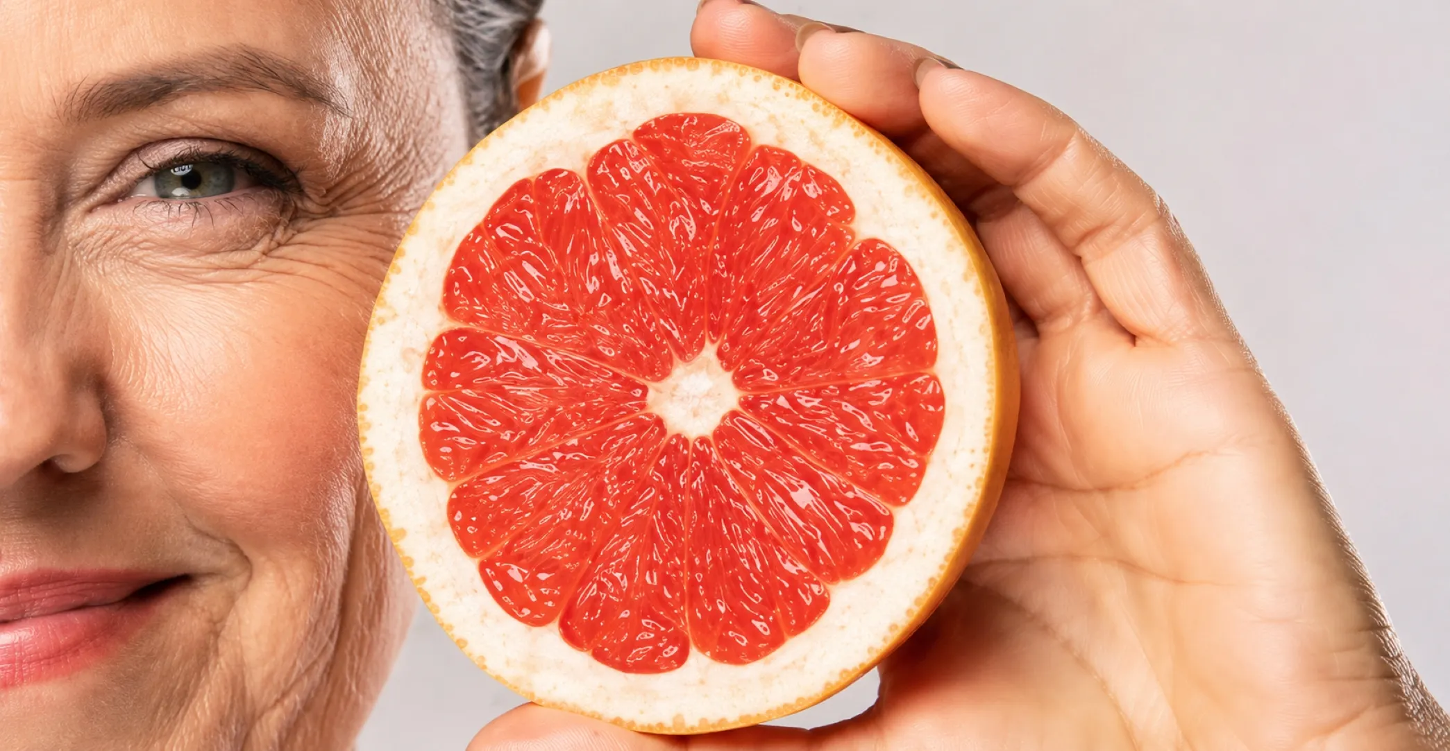 Antioxidantes y envejecimiento saludable con alimentos frescos después de los 40 años
