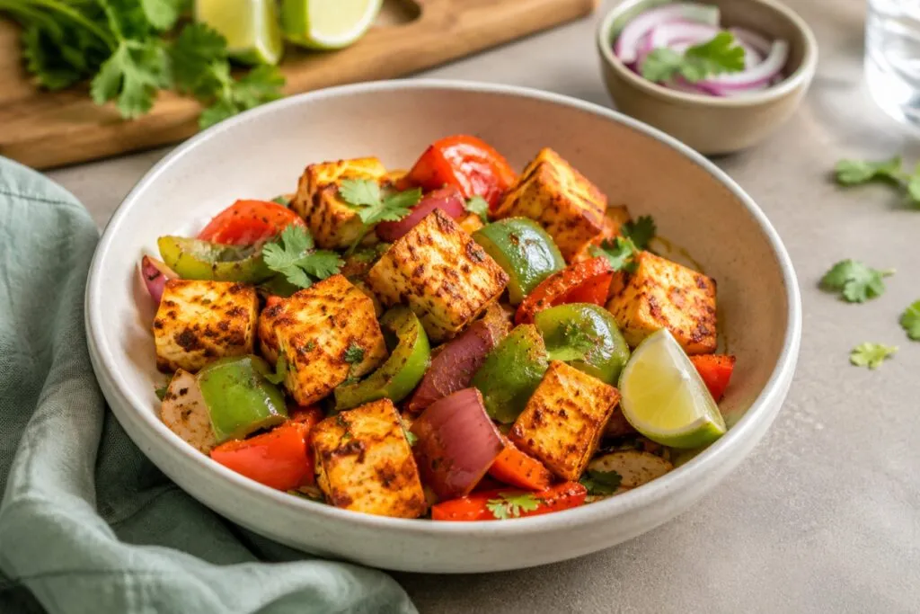 Recetas con paneer fáciles y equilibradas con verduras frescas y sabores caseros