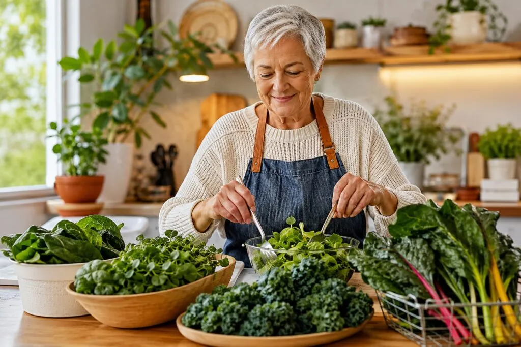 Verduras de hoja verde asociadas con mejor memoria y salud cerebral en adultos mayores