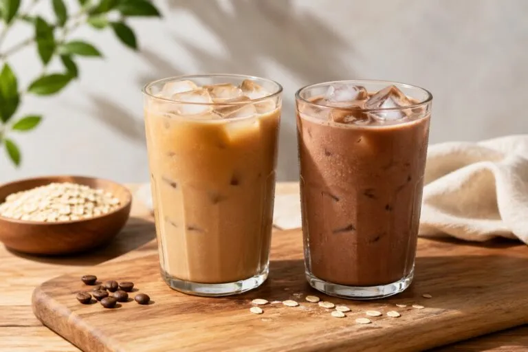 Bebidas frías saludables con ingredientes vegetales y opciones refrescantes para una alimentación equilibrada.