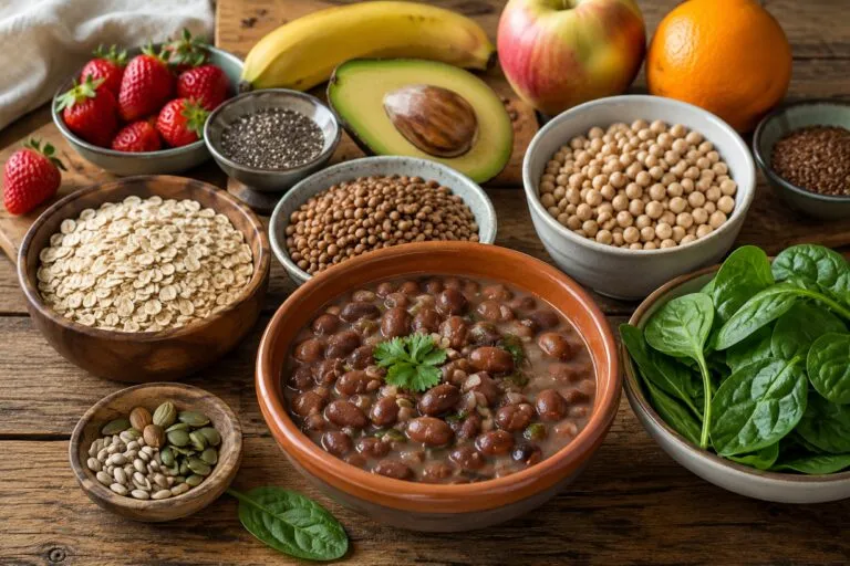 Frijoles, avena y alimentos naturales para controlar la presión arterial con una alimentación saludable.