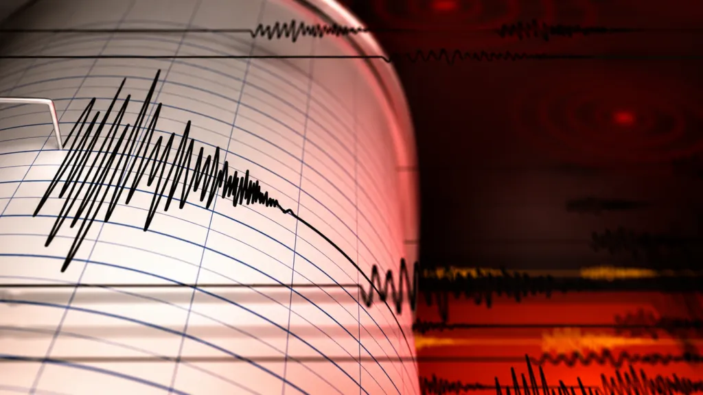 Sismógrafo registra movimiento sísmico relacionado con el sismo en Colombia