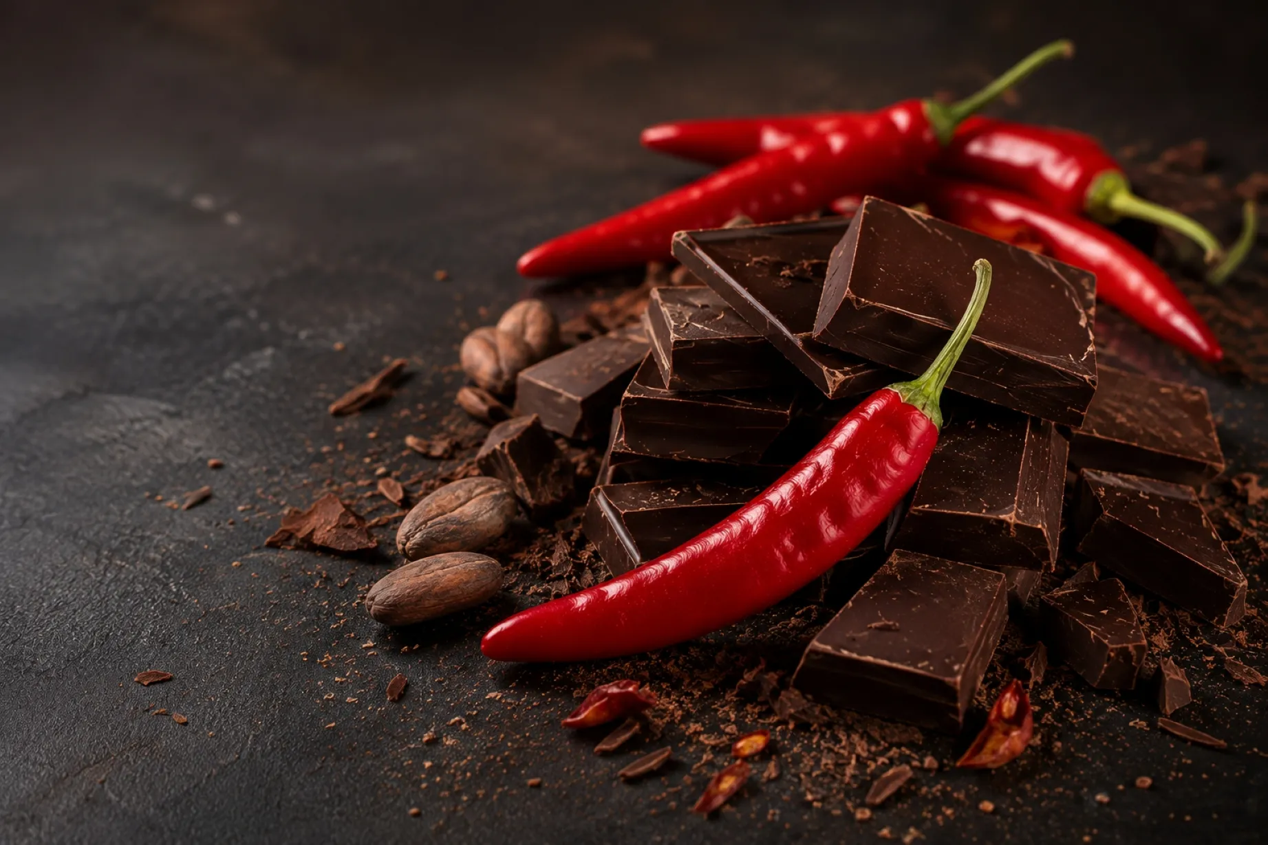 Chocolate con picante elaborado con cacao y chile dentro de las nuevas tendencias alimentarias