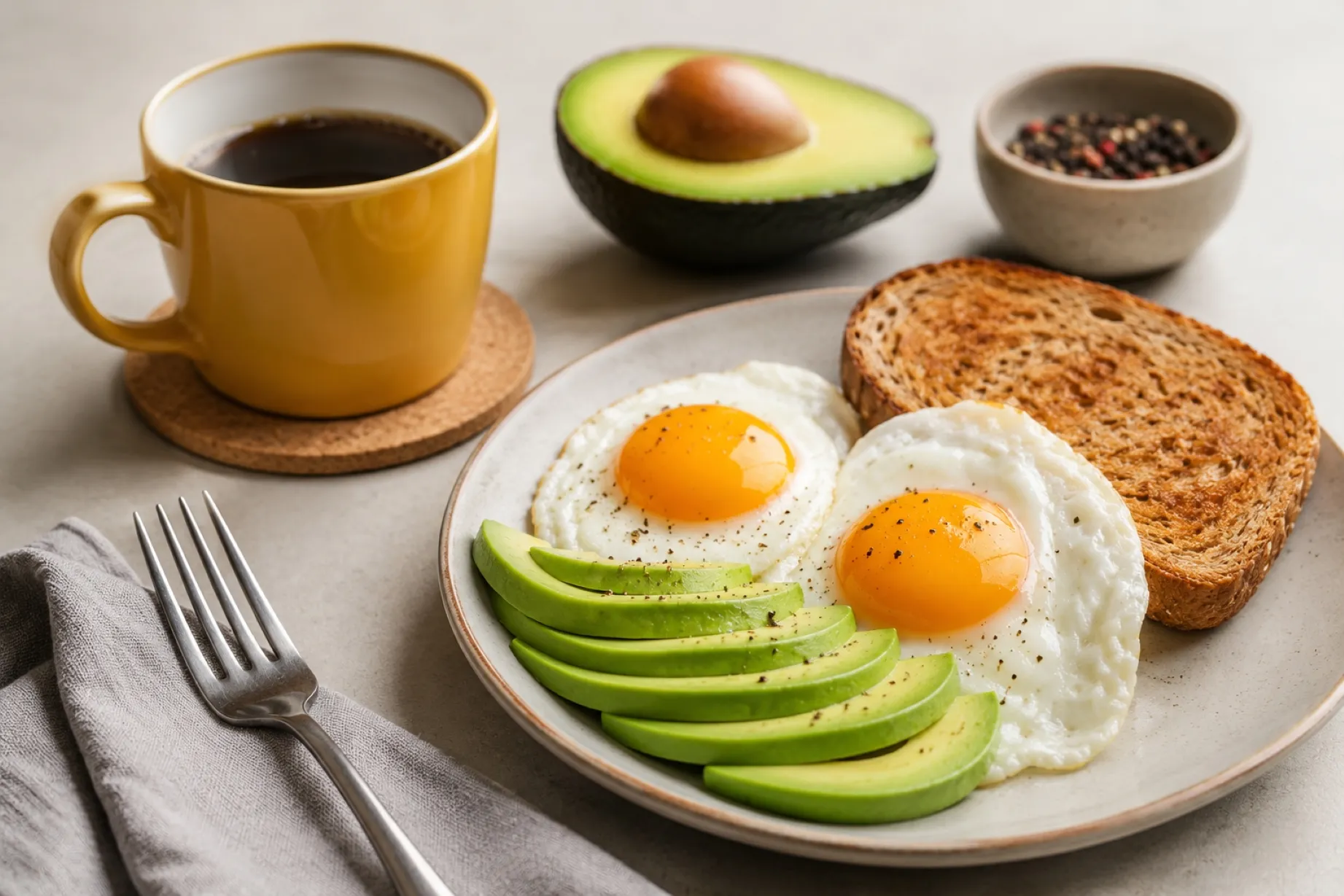 Dieta de Cristiano Ronaldo con huevos, palta y café como parte de una alimentación enfocada en el rendimiento deportivo.