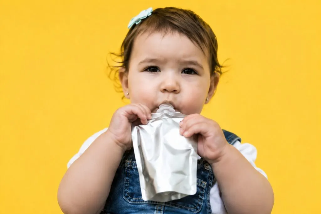 Sobres de comida para bebés analizados por su contenido de azúcar, nutrientes y textura