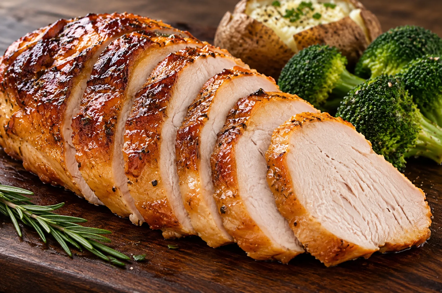 Pechuga de pavo con verduras, legumbres y arroz integral como parte de una nutrición balanceada.