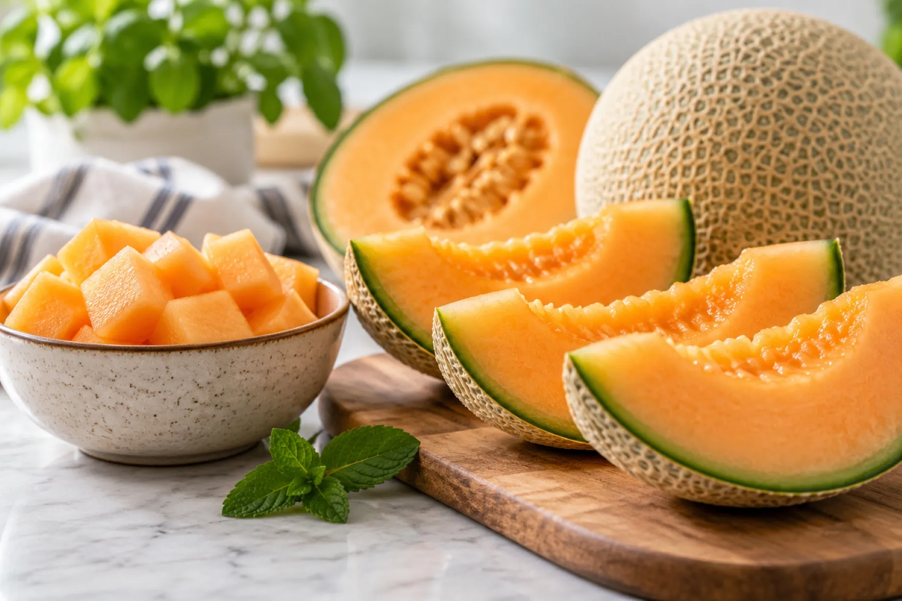 Comer melón todos los días aporta agua y vitamina C dentro de una alimentación variada